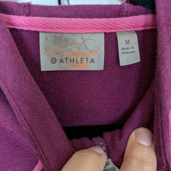Athleta Sphinx pink long line hoodie sz M - Picture 4 of 9